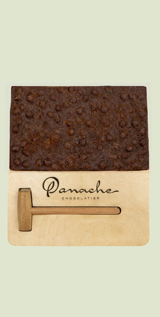 Hazelnut Praline Milk Chocolate Slab – Wooden Board & Hammer