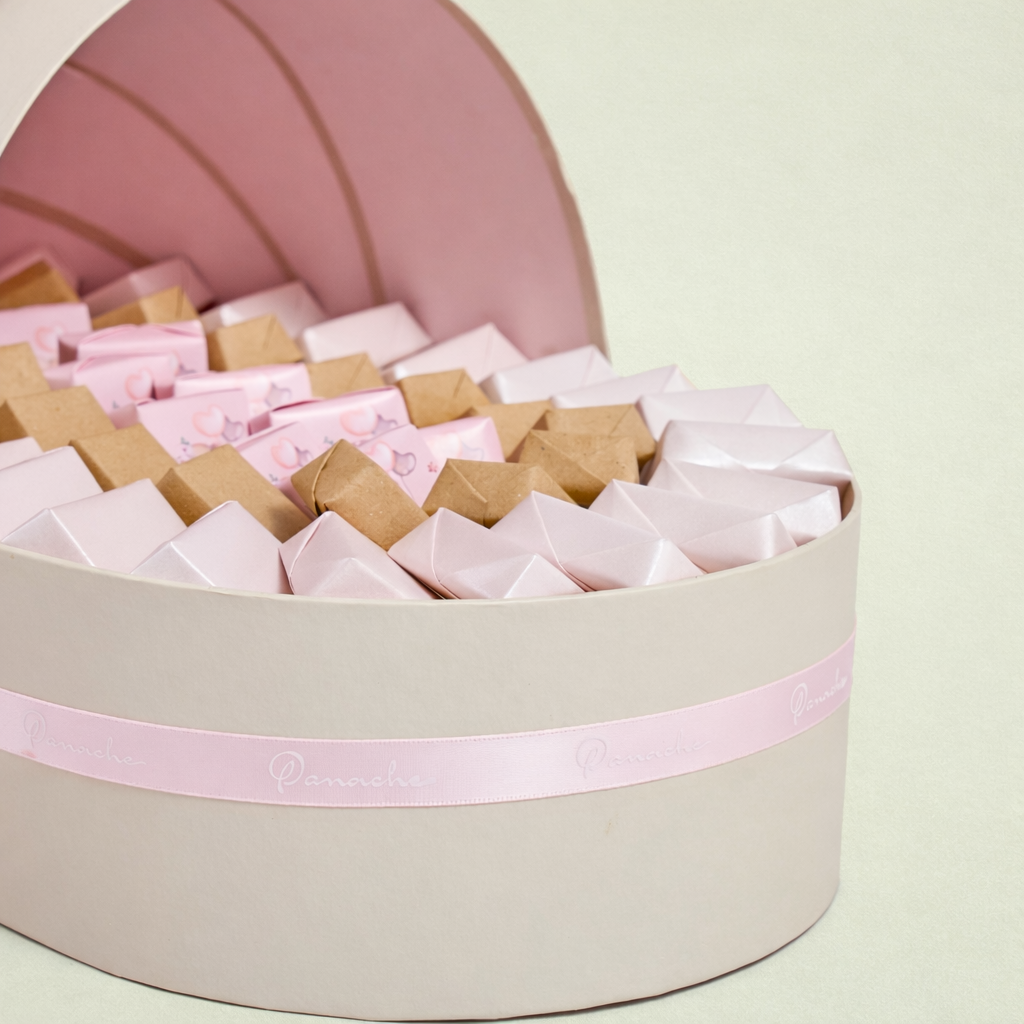 Baby Girl Cradle Chocolate Gift | Luxury Gift Arrangement by Panache