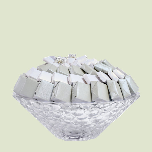 Crystal Bohemian White Round | Luxury Gift Arrangement by Panache