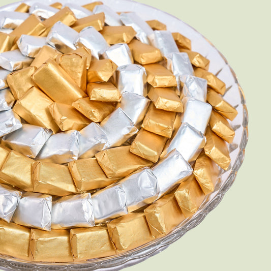 Glass Round Chocolate Gift | Luxury Gift Arrangement by Panache