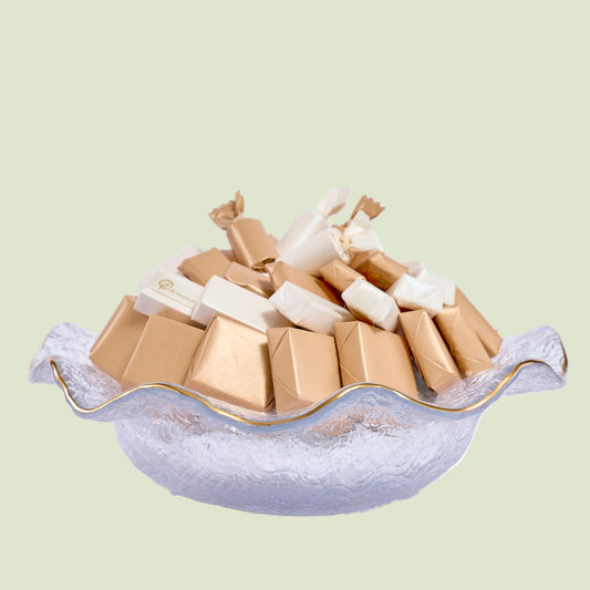 Glass Wavy Chocolate Gift | Luxury Gift Arrangement by Panache