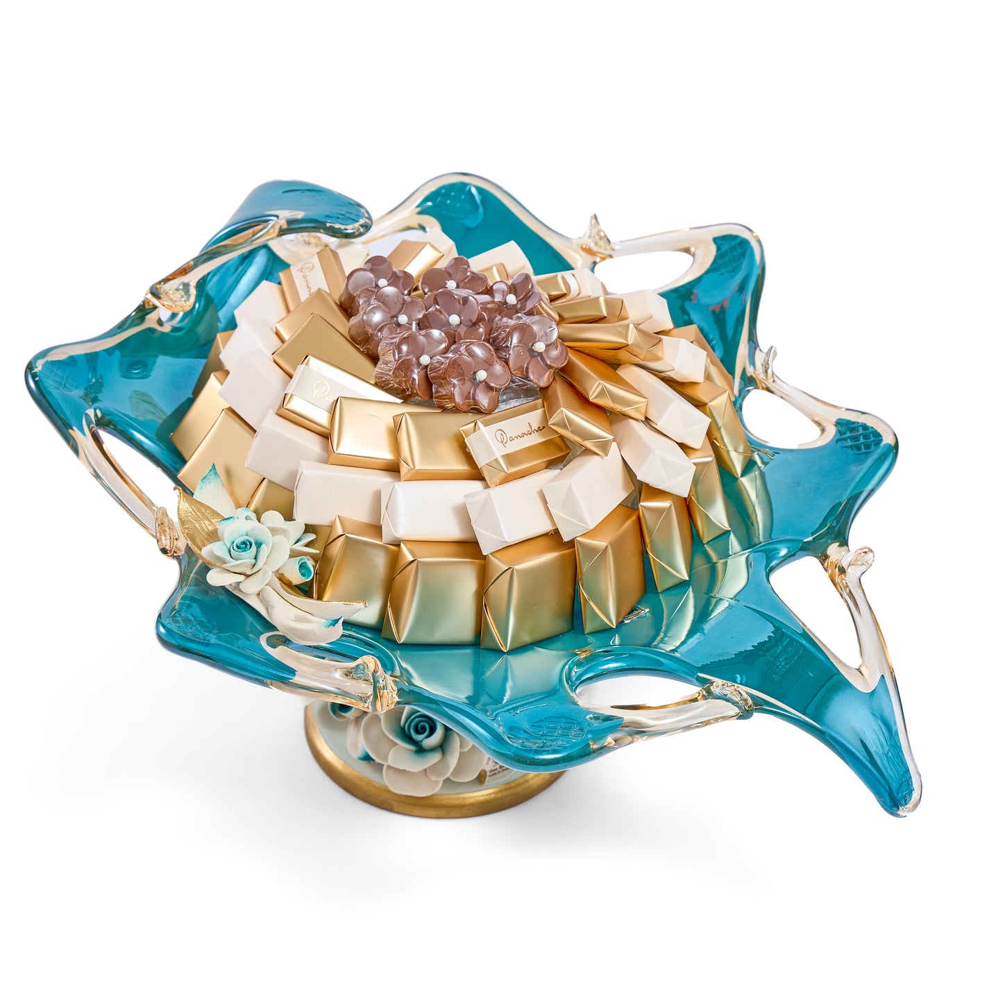 Murano Crystal Flowers Vase