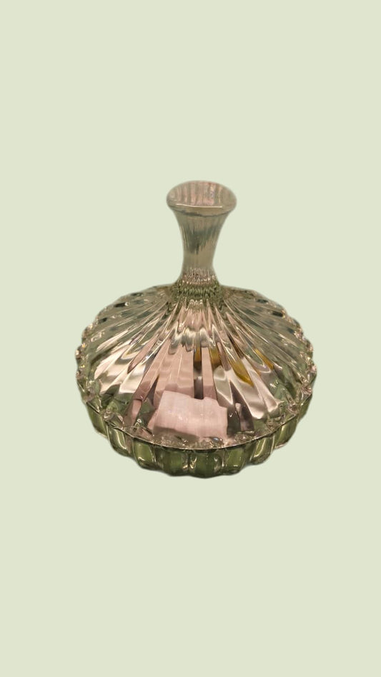 Aurora Fluted Crystal Dish with Lid | Luxury Chocolate Gift by Panache