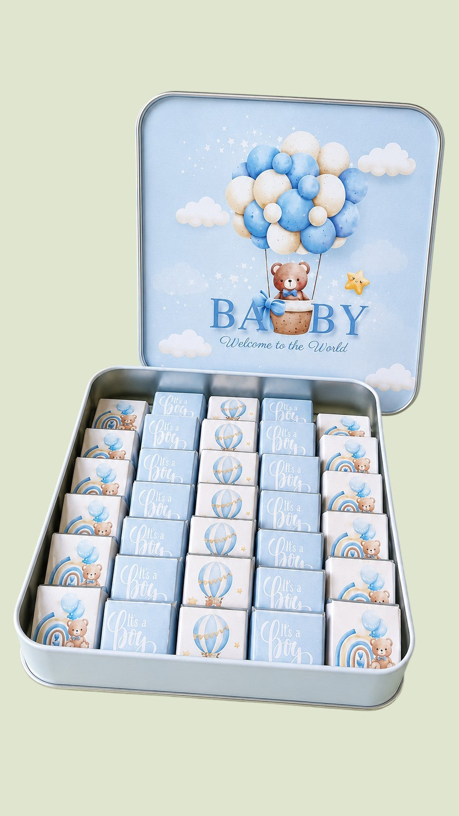 Welcome to the World Little Boy Premium Chocolate Gift Tin