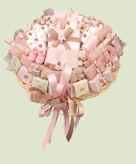 Little Princess Artisan Chocolate Arrangement – Luxury Baby Girl Gift