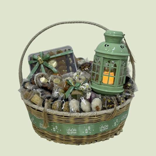 Ramadan Lantern Basket Arrangement | Luxury Ramadan Gift Arrangement by Panache