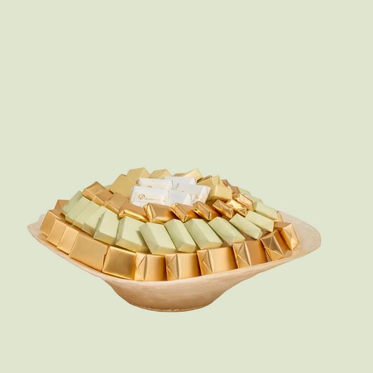 Murano Glass Gold Chocolate Gift | Luxury Gift Arrangement by Panache