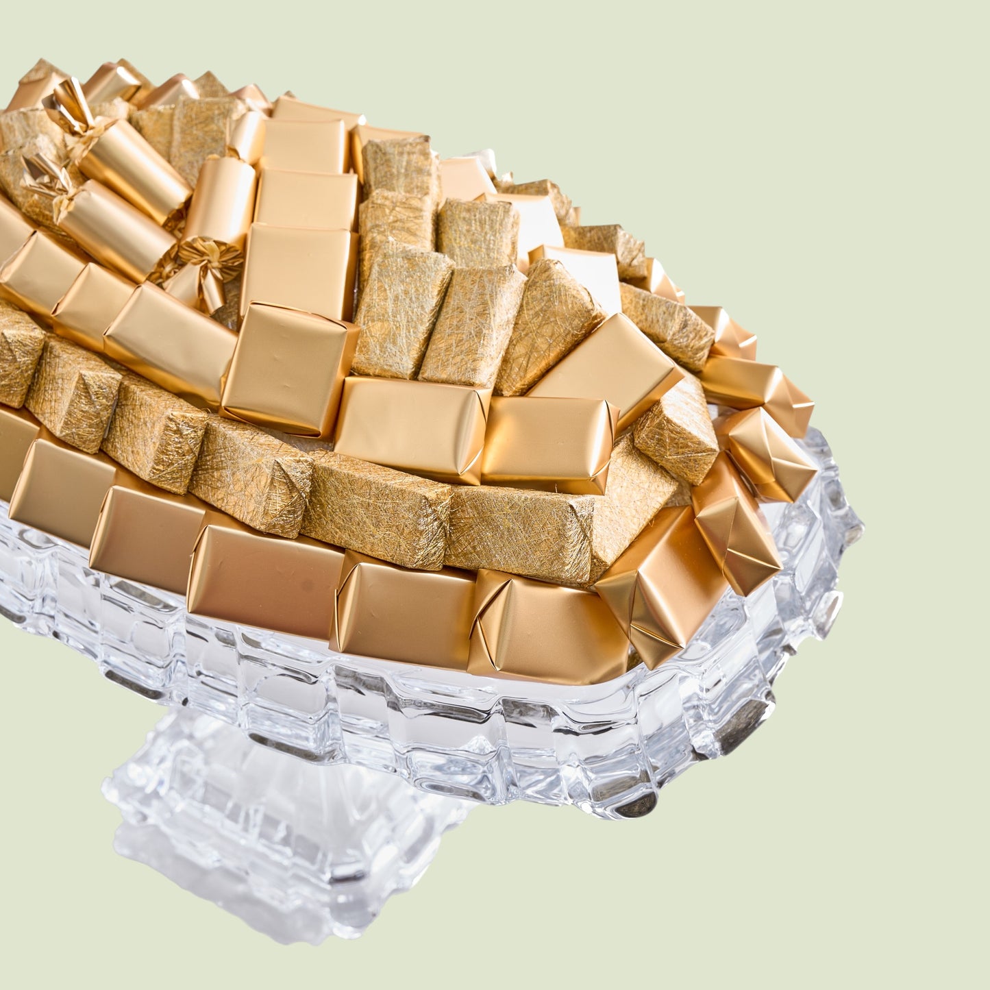 Crystal Bohemian Oval Gold Chocolate Gift | Luxury Gift Arrangement by Panache