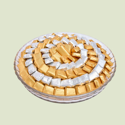 Glass Round Chocolate Gift | Luxury Gift Arrangement by Panache