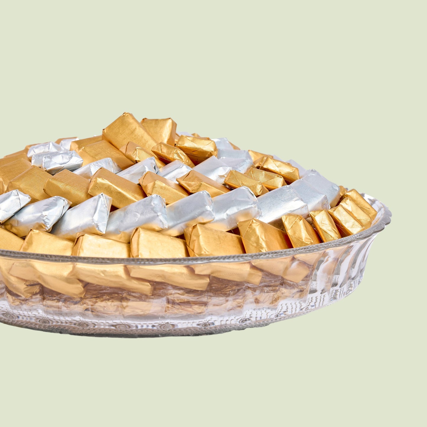 Glass Round Chocolate Gift | Luxury Gift Arrangement by Panache