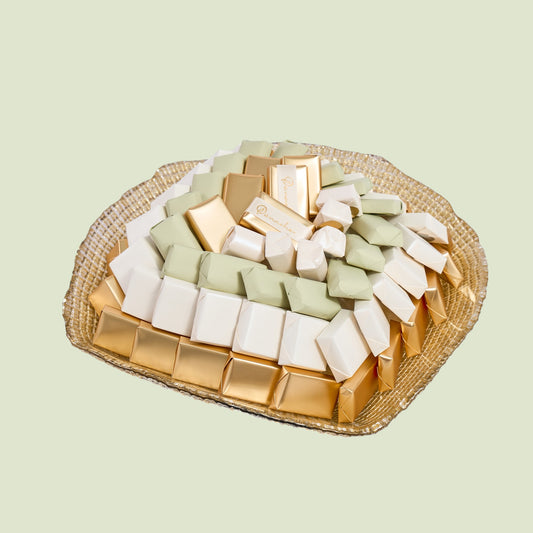 Glass Gold Chocolate Gift | Luxury Gift Arrangement by Panache