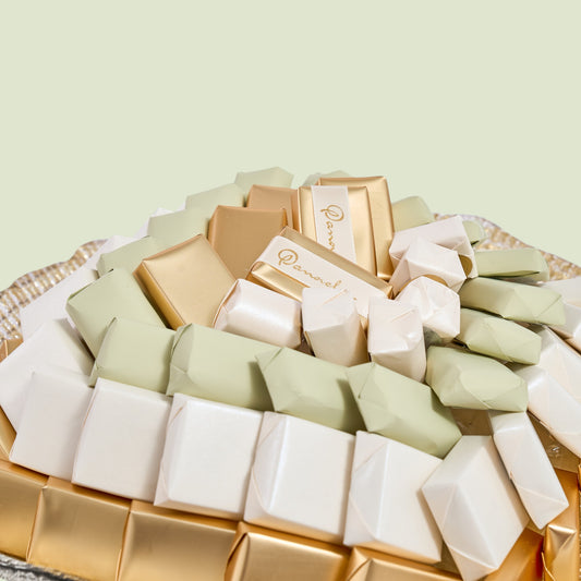 Glass Gold Chocolate Gift | Luxury Gift Arrangement by Panache