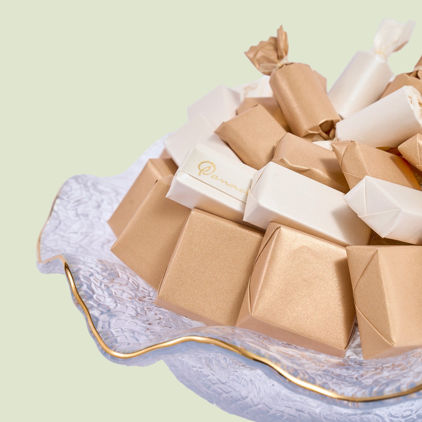 Glass Wavy Chocolate Gift | Luxury Gift Arrangement by Panache