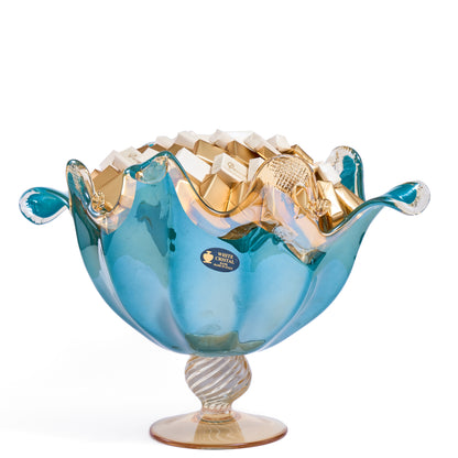 Murano Crystal Round Flowers Vase