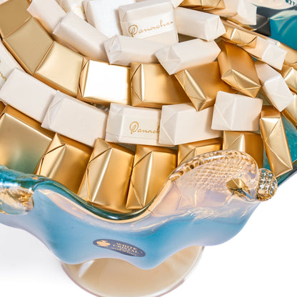 Murano Crystal Round Flowers Vase