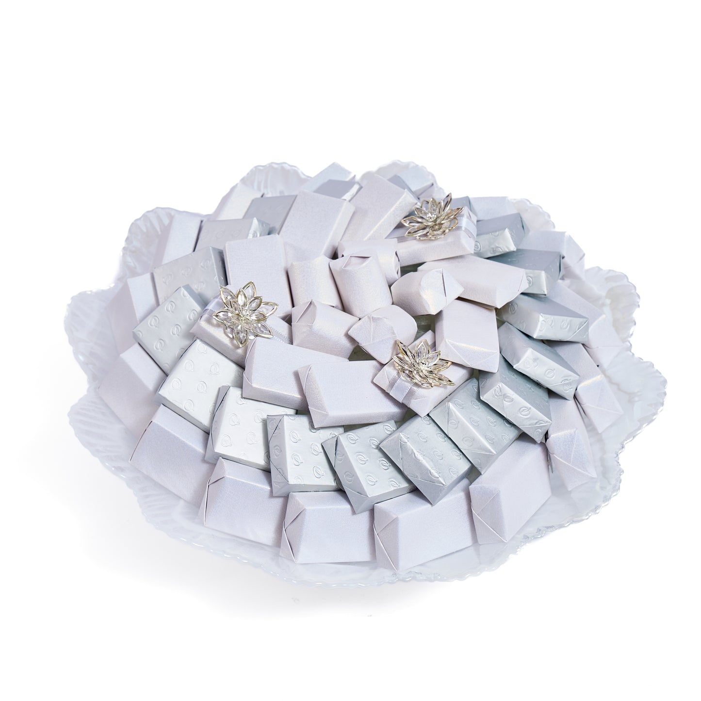 Murano Glass White Wavy