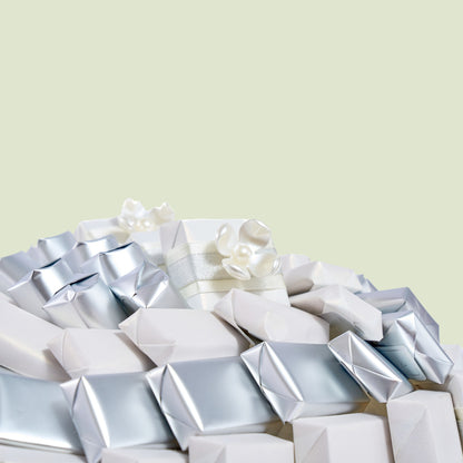 Murano Glass White Square Chocolate Gift | Luxury Gift Arrangement by Panache