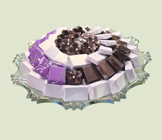 Royal Purple Artisan Arrangement | Luxury Wrapped Chocolates by Panache