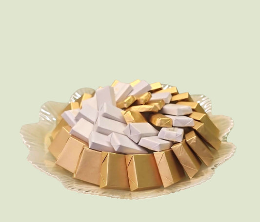 Radiant Horizon Glass Arrangement | Luxury Wrapped Chocolates by Panache