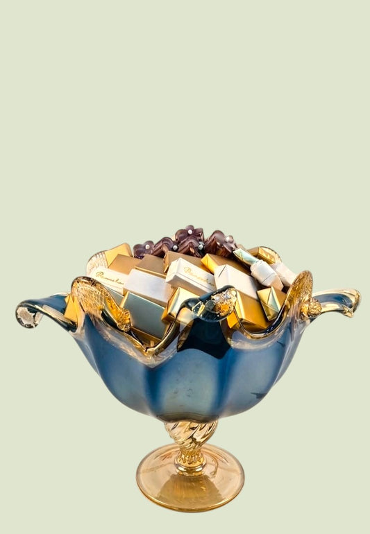 Murano Crystal Sculpted Pedestal Arrangement | Luxury Gift Arrangement by Panache