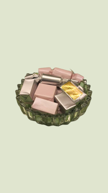 Aurora Fluted Crystal Dish with Lid | Luxury Chocolate Gift by Panache