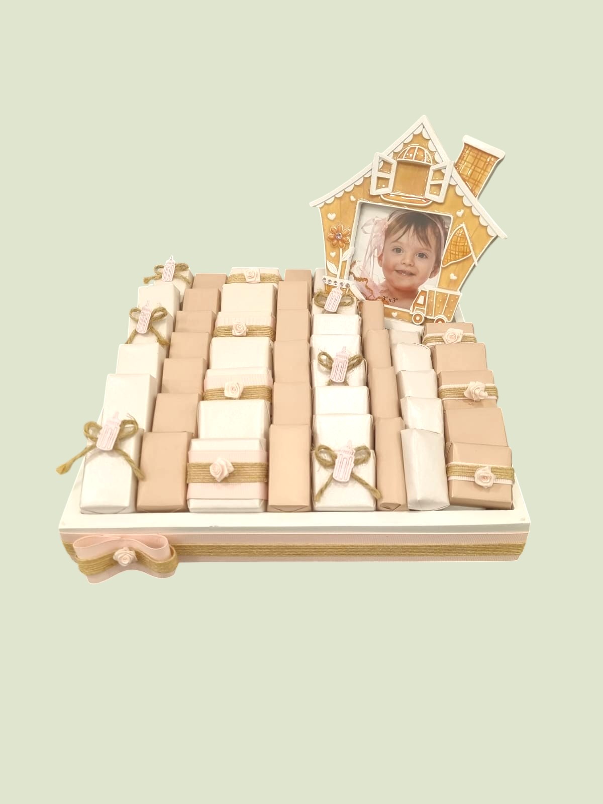 Newborn Baby Photo Frame Chocolate Arrangement Tray