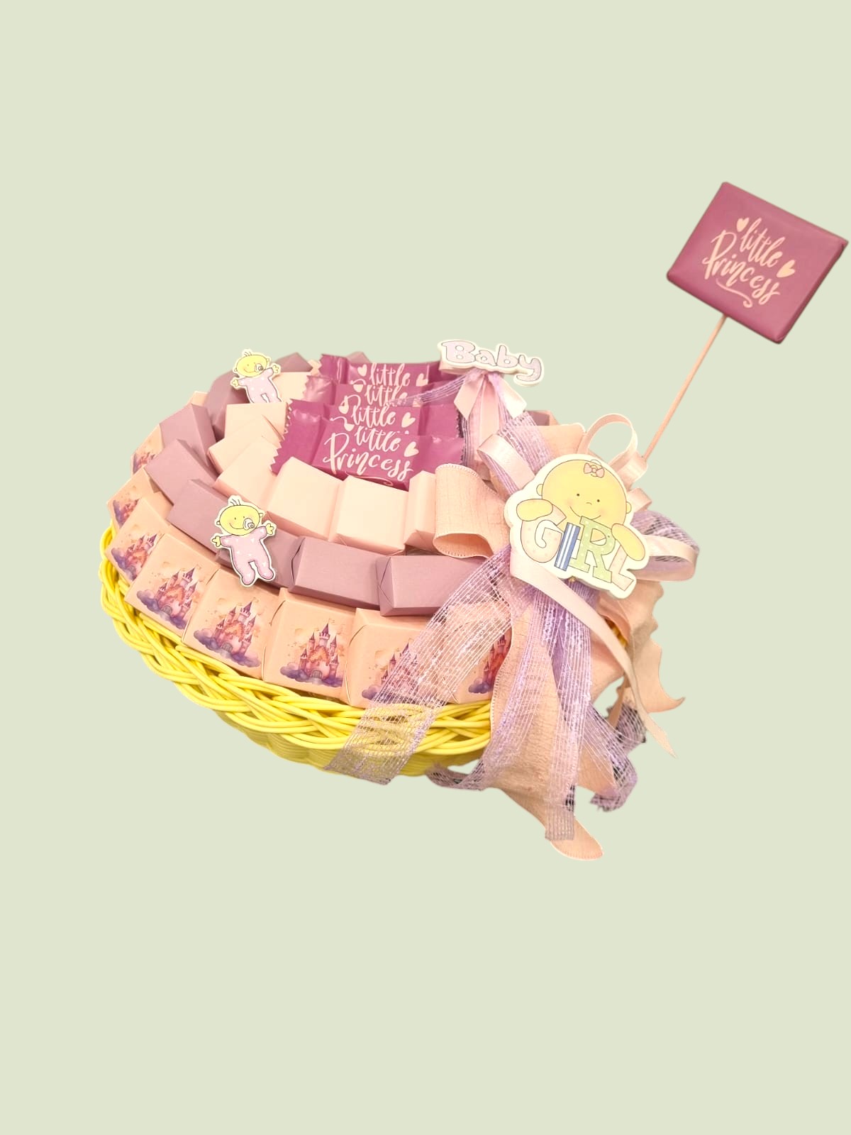 Little Princess Baby Girl Chocolate Basket