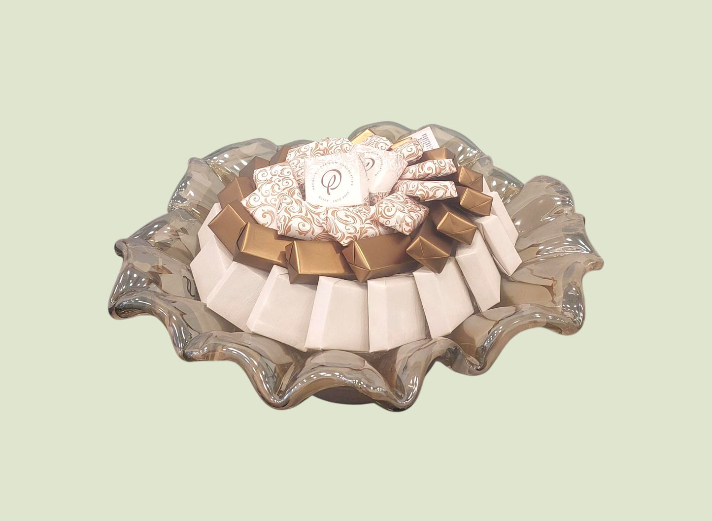 Exquisite Chocolate Glass Bowl Arrangement